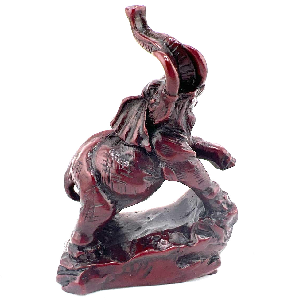 Maroon Red Elephant Vintage‎ Maximalist Figurine Resin